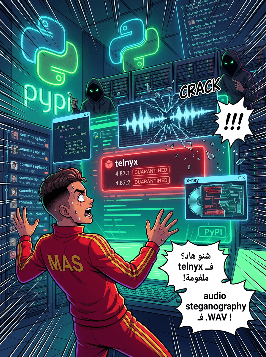 TeamPCP كيستغلو "Audio Steganography" (تخبيئ الكود في الصوت) في باكيدجات PyPI ديال Telnyx ملغومة - صفحة 1