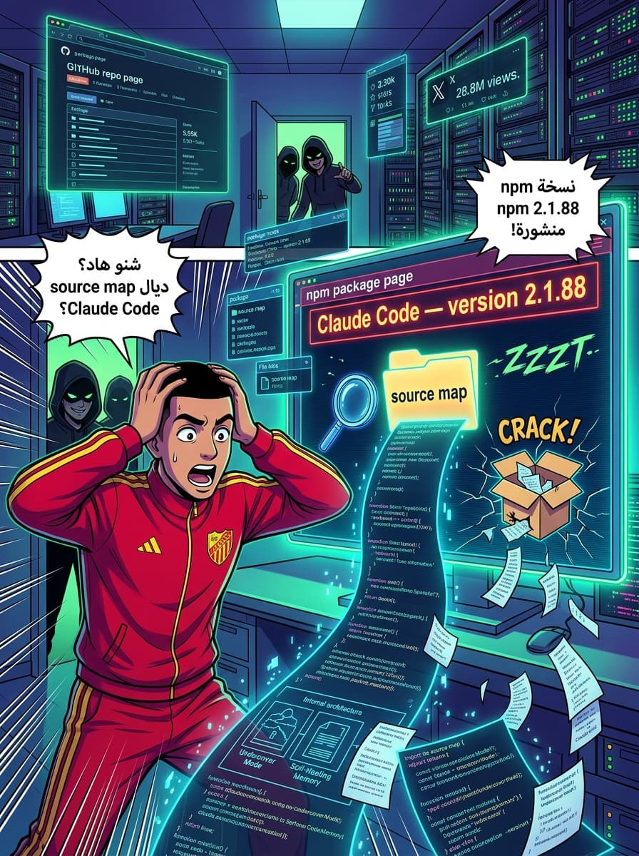 Transparence b l-ghalat: Anthropic kat-akid tsrib l-code source dyal Claude Code bsbab ghalat f npm - صفحة 1