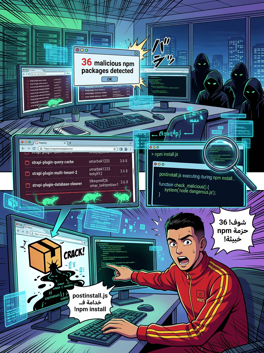 تنبيه حول أمن سلسلة التوريد (Supply Chain): 36 حزمة npm خبيثة كتستهدف Strapi CMS وقواعد البيانات - صفحة 1