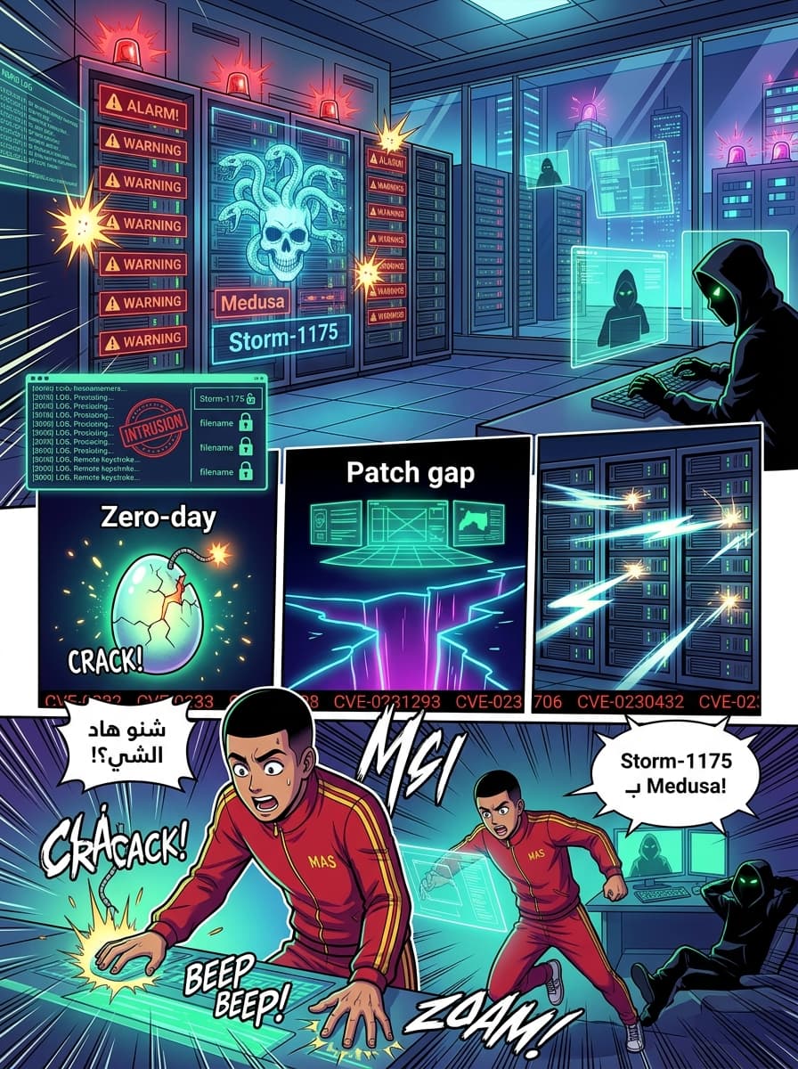 Storm-1175: مجوعة مرتبطة بالصين كتستغل ثغرات Zero-Day باش تشن هجمات Ransomware Medusa بسرعة خيالية - صفحة 1