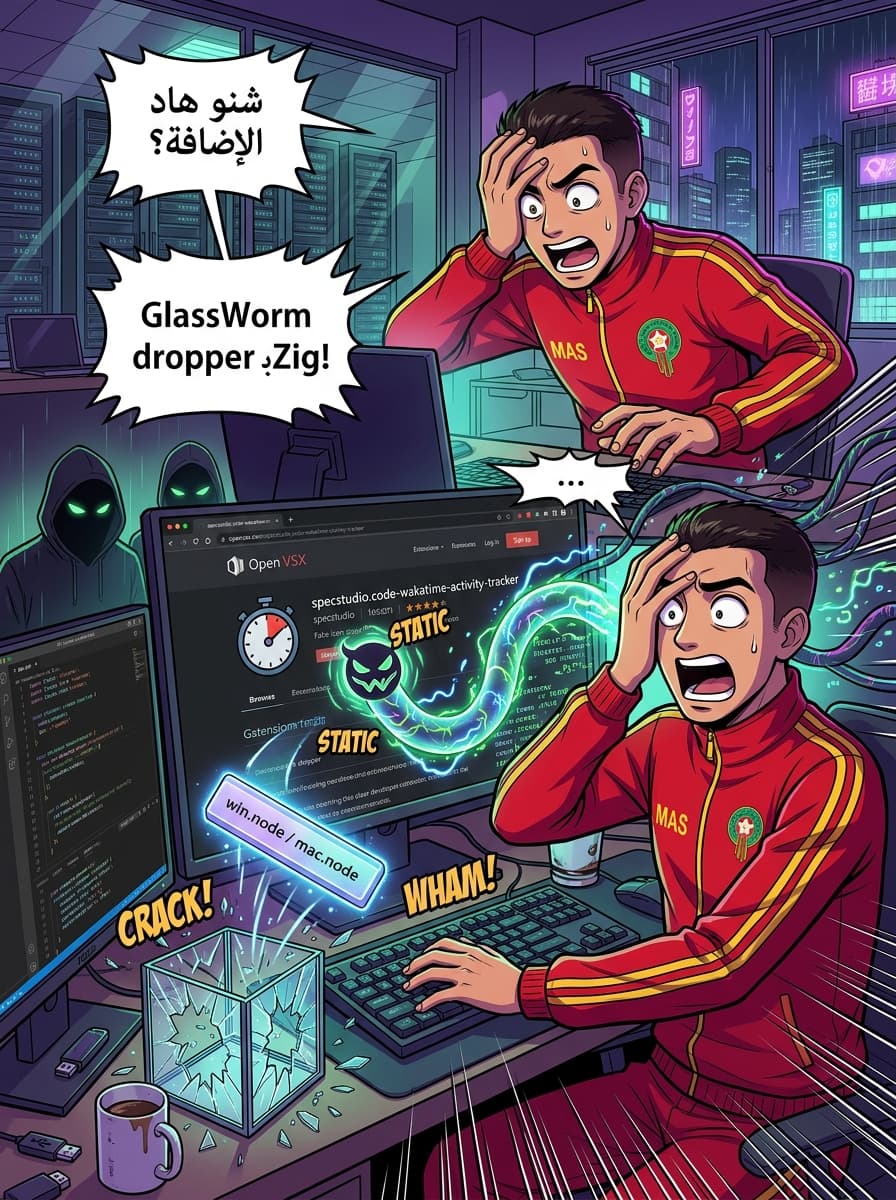 الحملة ديال GlassWorm كطوّر: Zig Dropper جديد كيستهدف بزاف ديال لي IDE ديال المطورين - صفحة 1